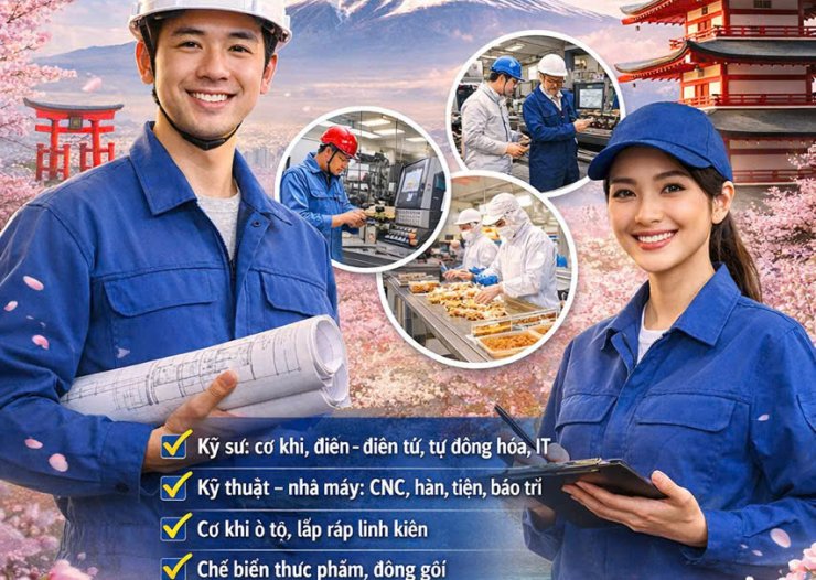 ĐƠN HÀNG KỸ SƯ – KỸ THUẬT – LAO ĐỘNG TAY NGHỀ CAO – LAO ĐỘNG PHỔ THÔNG.